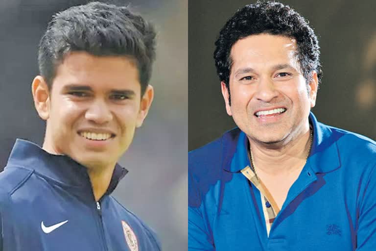 Sachin tendulkar on Arjun century