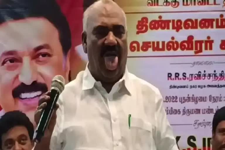 தனது கருநாக்கை வெளிக்காட்டிய அமைச்சர் செஞ்சி மஸ்தான்.. என்ன நடந்தது?