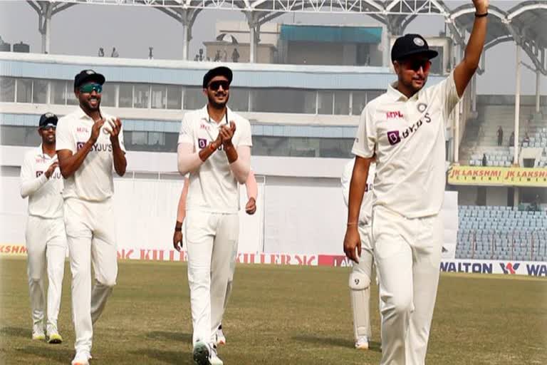 Openers take India to 36/0 at lunch as Kuldeep takes five; Bangladesh all out for 150