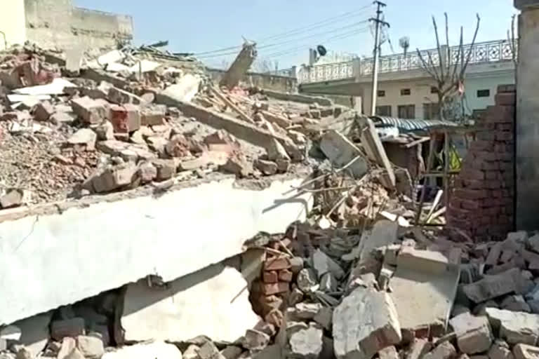 2 story under construction building collapsed in Ajmer