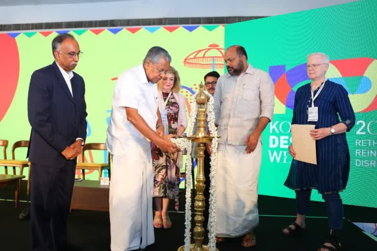 kochi design week  pinarayi vijayan  pinarayi vijayan inagurated kochi design week  കൊച്ചി ഡിസൈന്‍ വീക്ക്  മുഖ്യമന്ത്രി  എറണാകുളം  കേരള സ്‌റ്റാര്‍ട്ടപ്പ് മിഷന്‍  പിണറായി വിജയന്‍  വേള്‍ഡ് ഡിസൈന്‍ കൗണ്‍സില്‍  വേള്‍ഡ് ഡിസൈന്‍ കൗണ്‍സില്‍ അധ്യക്ഷ പോള ഗസാര്‍ഡ്  പോള ഗസാര്‍ഡ്  വ്യവസായ മന്ത്രി  വ്യവസായ മന്ത്രി പി രാജീവ്