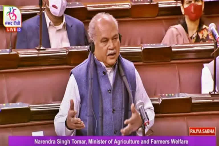 Home Ministry agreed to withdraw cases  against 86 farmers  farmers agitation  Agriculture Minister Narendra Singh Tomar  Rajya Sabha Winter Session  ಕೃಷಿ ಕಾನೂನುಗಳ ವಿರುದ್ಧ ಪ್ರತಿಭಟನೆ  ಪ್ರತಿಭಟನೆ ನಡೆಸಿದ್ದ ರೈತರ ಪ್ರಕರಣವನ್ನು ಹಿಂಪಡೆಯಲಾಗಿದೆ  ಕೇಂದ್ರ ಕೃಷಿ ಸಚಿವ ಮಾಹಿತಿ  ಕೃಷಿ ಸಚಿವ ನರೇಂದ್ರ ಸಿಂಗ್​ ತೋಮರ್  ಎಲ್ಲಾ ರಾಜ್ಯಗಳಲ್ಲಿನ ಪ್ರಕರಣಗಳನ್ನು ಸರ್ಕಾರ ಹಿಂಪಡೆದಿದೆ  ಕೃಷಿ ಕಾನೂನುಗಳ ವಿರುದ್ಧ ವರ್ಷವಿಡೀ ನಡೆದ ಪ್ರತಿಭಟನೆ  ನರೇಂದ್ರ ಸಿಂಗ್ ತೋಮರ್ ರಾಜ್ಯಸಭೆಗೆ ಲಿಖಿತ ಉತ್ತರ  ಗೃಹ ವ್ಯವಹಾರಗಳ ಸಚಿವಾಲಯದಿಂದ ಪಡೆದ ಮಾಹಿತಿ