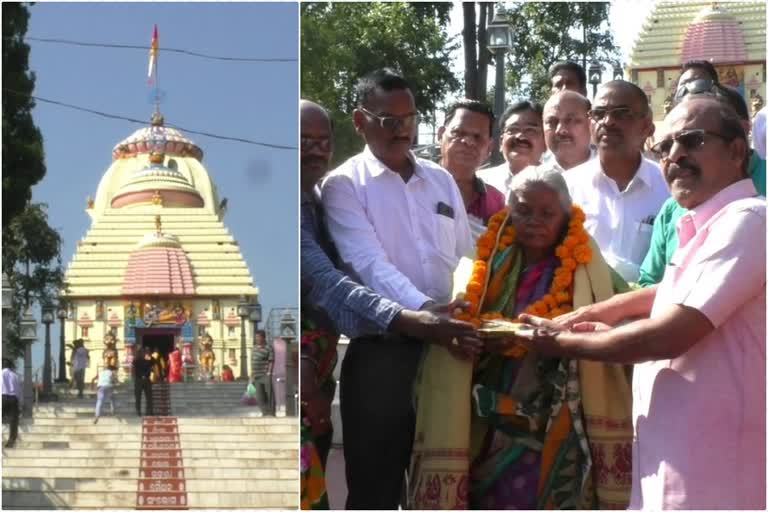 Lord Jagannath Temple  Woman beggar donates  Woman beggar donates one lakh  Woman beggar donates one lakh in Odisha  ದೇವಾಲಯಕ್ಕೆ ಲಕ್ಷ ರೂಪಾಯಿ ದೇಣಿಗೆ ನೀಡಿದ ಭಿಕ್ಷುಕಿ  40 ವರ್ಷಗಳಿಂದ ಭಿಕ್ಷಾಟನೆ  ಭಿಕ್ಷುಕಿಯೊಬ್ಬರು ಜಗನ್ನಾಥ ದೇವಾಲಯಕ್ಕೆ ದೇಣಿಗೆ  ಪುಲ್ಬಾನಿ ಜಗನ್ನಾಥ ದೇವಾಲಯ  ಲಕ್ಷ ರೂಪಾಯಿ ದೇಣಿಗೆ ನೀಡಿ ಗಮನ