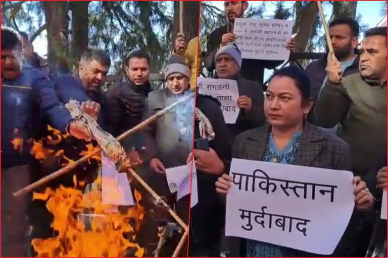 BJP protest in Shimla.