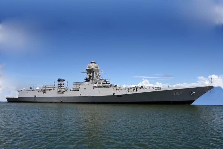 Stealth guided missile destroyer Mormugao