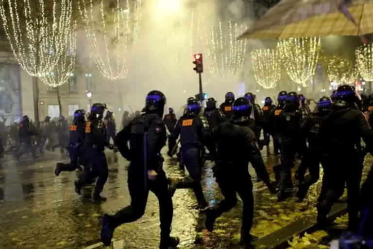 French police use tear gas against fans on Champs-Elysees in Paris: Report