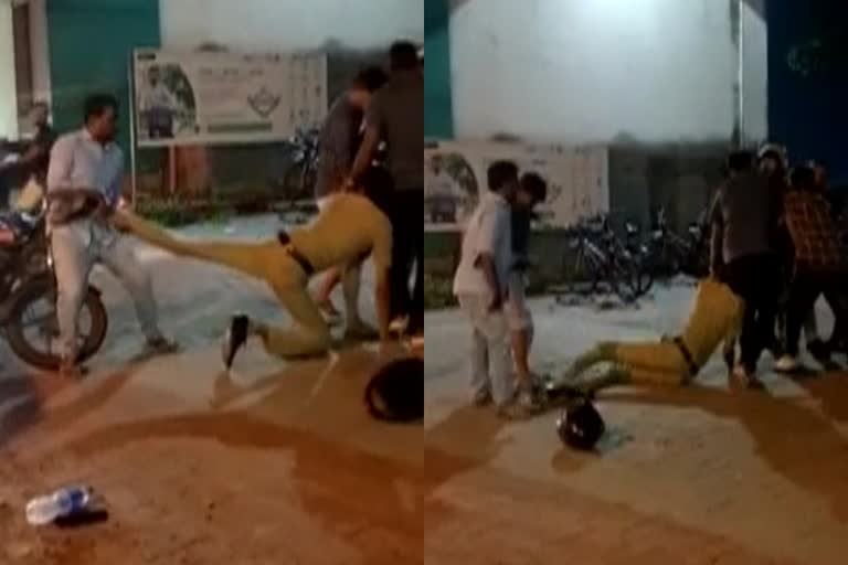 Football fans beated the police man in kerala