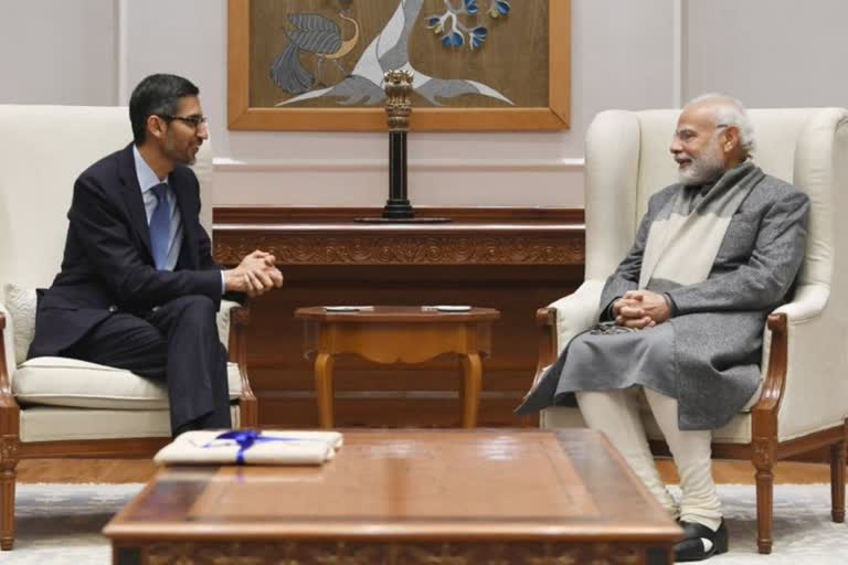 Sundar Pichai met PM Narendra Modi