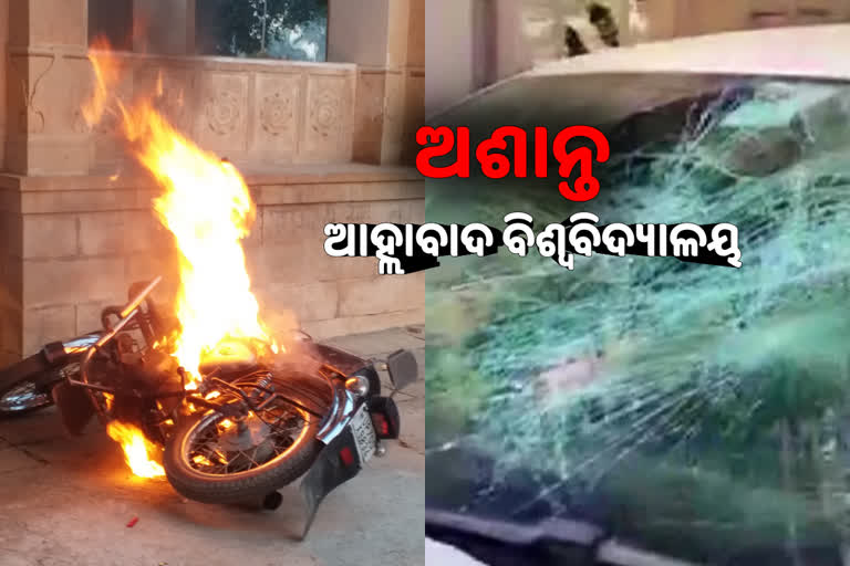 violence in allahabad university