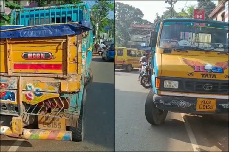 ലോറി ഇടിച്ച് വിദ്യാർഥിക്ക് പരിക്ക്  വിദ്യാർഥിക്ക് പരിക്ക്  കാട്ടാക്കട പൂവച്ചലിൽ ലോറി അപകടം  കേരള വാർത്തകൾ  മലയാളം വാർത്തകൾ