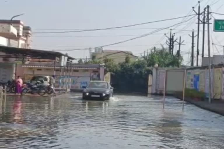 canal dam water floating in Sambalpur town