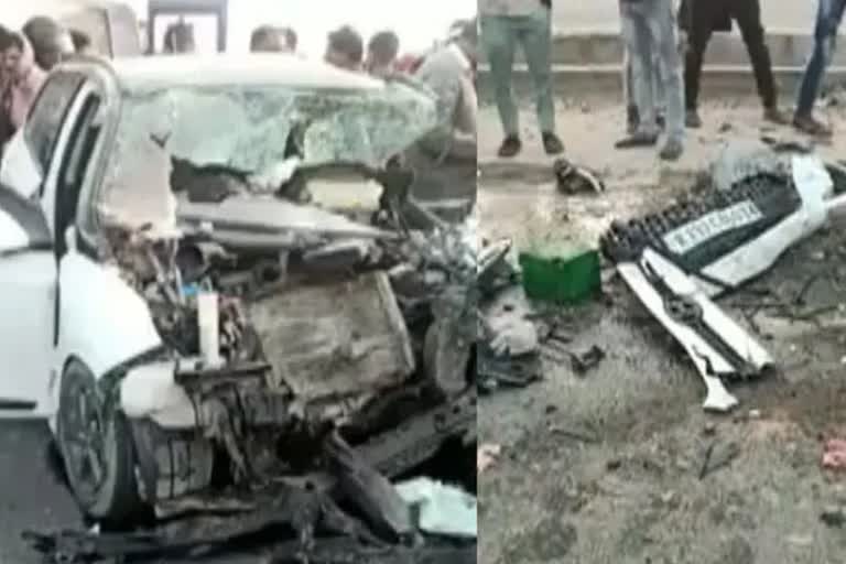 car and truck collided in Ajmer, 4 died in road accident in Ajmer