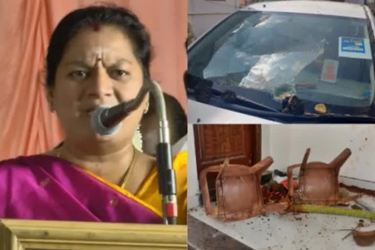 Attack on BJP executive Sasikala Pushpa's house