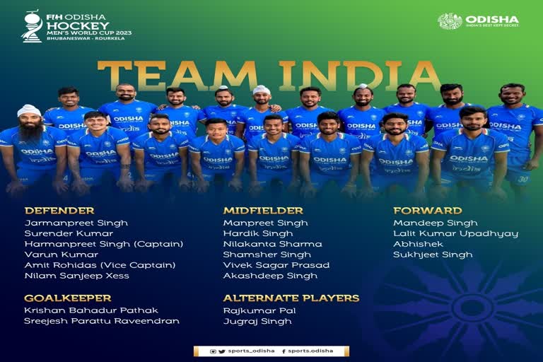 Odisha Hockey WC team announced