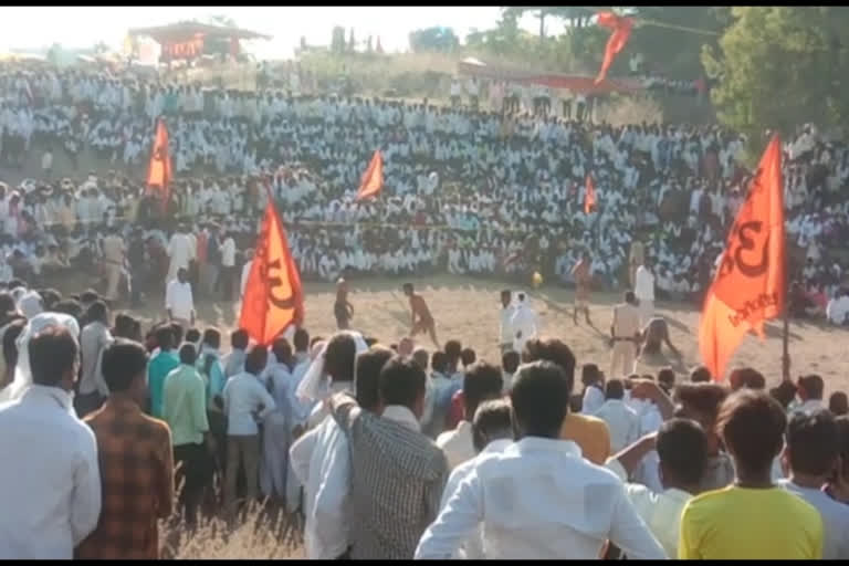 Wrestling competitions in Kamareddy district