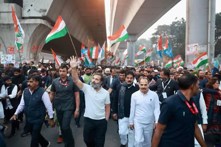 کانگریس کی بھارت جوڑو یاترا دہلی میں داخل ہوئی