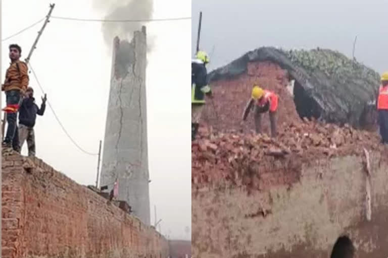 Motihari brick kiln blast