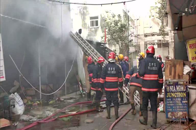 Fire breaks out in a shop