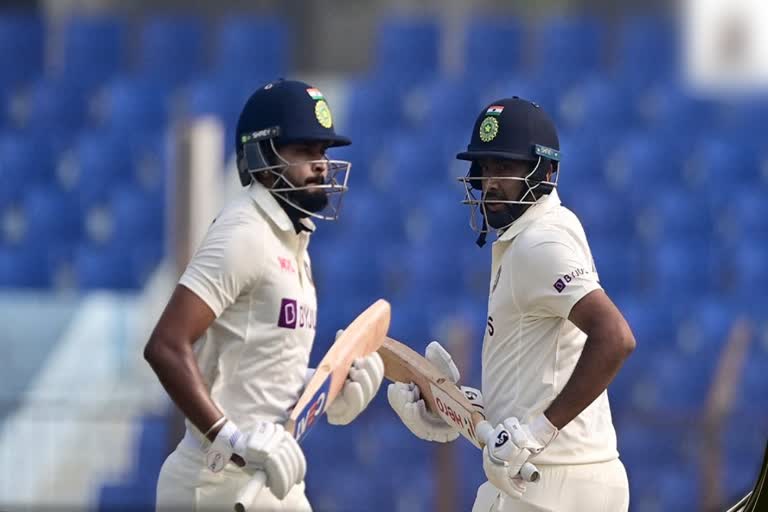 Bangladesh v India  BAN VS IND  BAN VS IND 2nd Test Highlights  Bangladesh v India 2nd Test Highlights  mirpur test Highlights  shreyas iyer  r ashwin  ഇന്ത്യ vs ബംഗ്ലാദേഷ്  ആര്‍ അശ്വിന്‍  ചേതേശ്വര്‍ പുജാര  മിര്‍പൂര്‍ ടെസ്റ്റില്‍ ഇന്ത്യയ്‌ക്ക് വിജയം