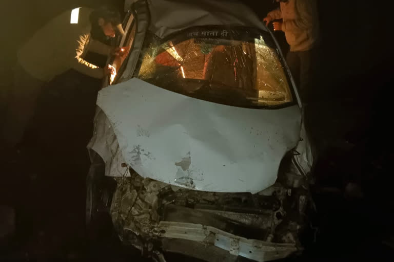 car fell in the drain near Harabagh