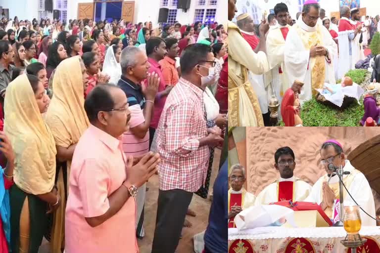 special Christmas prays in church  Christmas celebrations in Kollam district  special Christmas prays  Christmas celebrations  Christmas celebrations in Kollam  ക്രിസ്‌മസ് ആഘോഷിച്ച് വിശ്വാസി സമൂഹം  ദേവാലയങ്ങളില്‍ പ്രത്യേക പ്രാര്‍ഥനകളും ശുശ്രൂഷകളും  കൊല്ലം തോപ്പ് സെന്‍റ് സ്റ്റീഫൻസ് ദേവാലയം  ബിഷപ്പ് റൈറ്റ് റവ പോൾ ആന്‍റണി മുല്ലശേരി  ക്രൈസ്‌തവ ദേവാലയങ്ങളിൽ പ്രത്യേക പ്രാര്‍ഥനകള്‍  ക്രിസ്‌മസ്