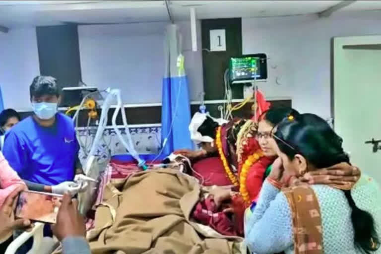 Wedding in ICU Cabin ETV BHARAT