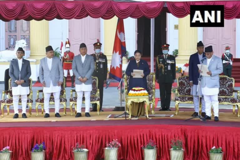 Etv BharatPrachanda takes oath as Nepal new Prime Minister