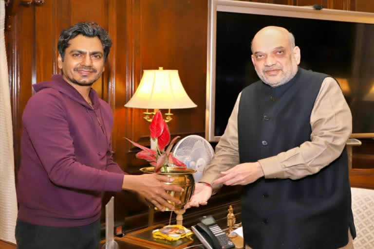 Bollywood actor Nawazuddin Siddiqui meets Amit Shah in Delhi