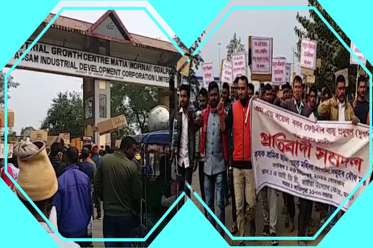 Protest against the rubber industry in Goalpara
