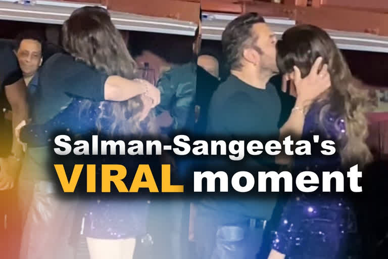 After birthday bash, Salman Khan sees off  Sangeeta Bijlani with a kiss on forehead - video viral