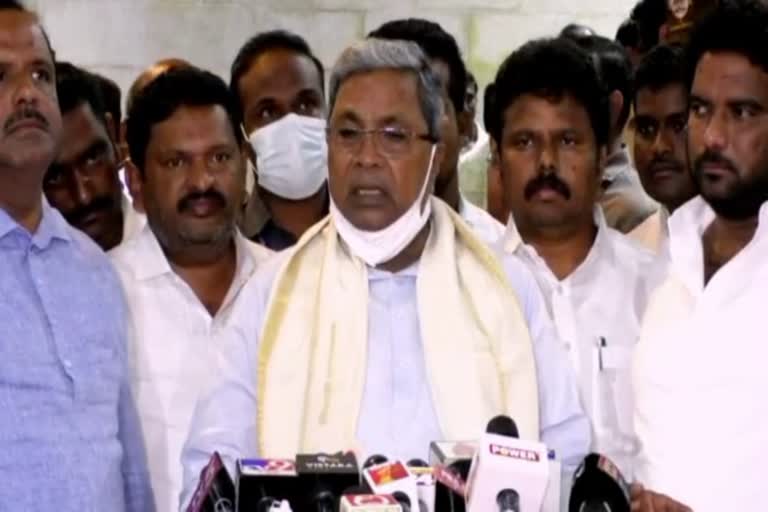 Leader of Opposition Siddaramaiah