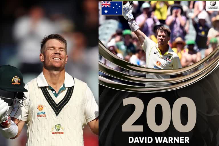 David Warner retired hurt  after double hundred in 100th Test Match