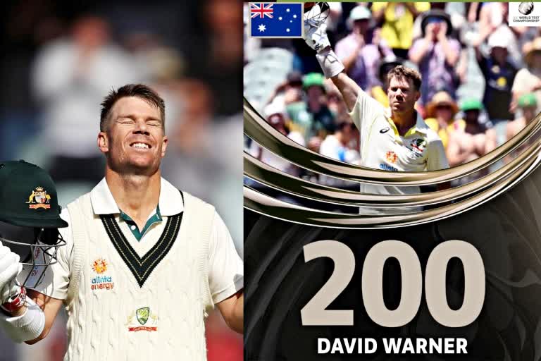 David Warner Retired Hurt  After Double Hundred in 100th Test Match