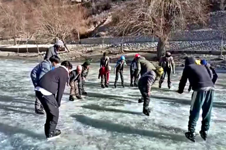 Ice skating camp in Kinnaur.