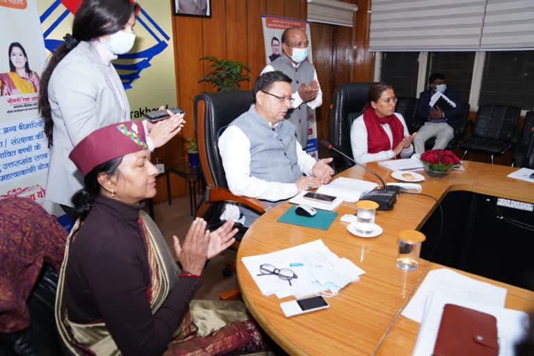 CM Pushkar Dhami held Review meeting