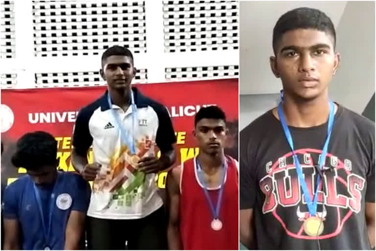 calicut university  boxing championship controversy  CU Boxing Championship Controversy  calicut university inter collegiate boxing  കാലിക്കറ്റ് സർവകലാശാല  ഇന്‍റര്‍ കോളജിയിറ്റ് ബോക്സിങ്  അണ്ടർ 67 ബോക്‌സിങ്  കൊടകര  തൃശൂർ സെന്‍റ് അലോഷ്യസ്  അണ്ടര്‍ 67