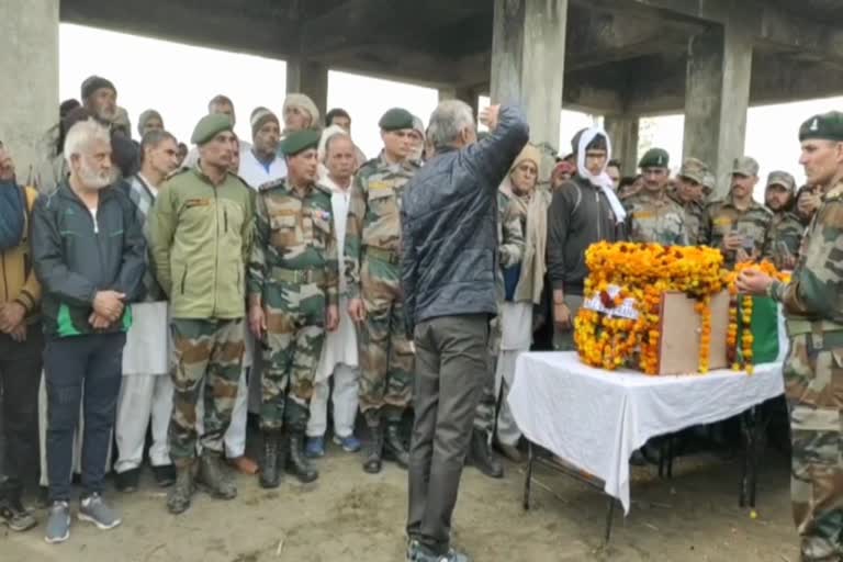 Last rites of Martyr Jogendra Singh in Rohtak