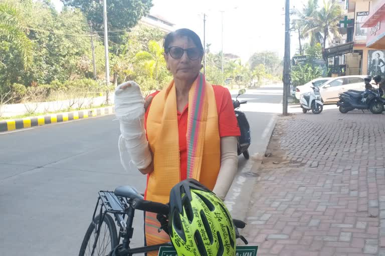 Woman injured on cycle trip from Kanyakumari to Kashmir