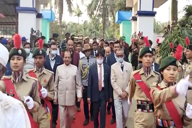 Governor Jagdish Mukhi at Madhabdev University In Narayanpur Lakhimpur