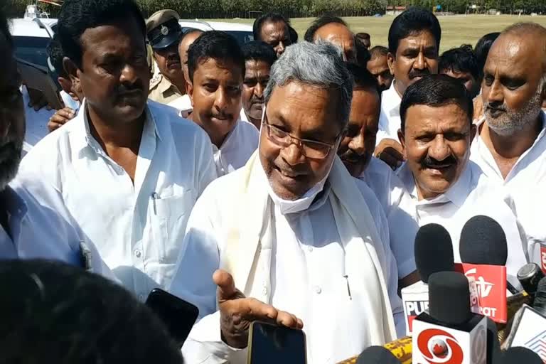 Opposition leader Siddaramaiah