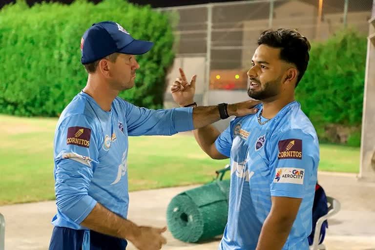 Ricky Ponting with Rishabh Pant