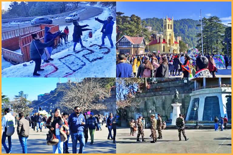 tourists coming to Shimla