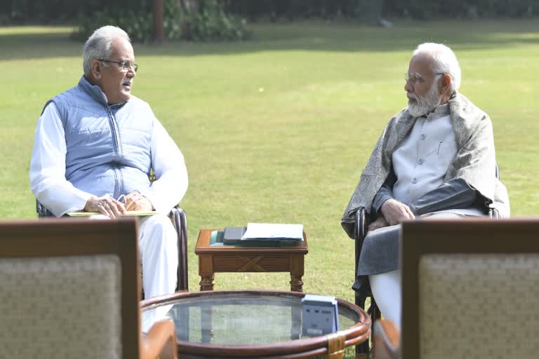 CM Baghel met PM Modi