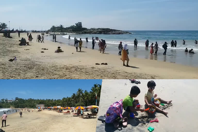 kovalam beach new year celebration  Kovalam beach  കോവളം ബീച്ച്  കോവളം  പുതുവൽസരാഘോഷം  കോവളത്ത് സുരക്ഷയൊരുക്കി പൊലീസ്  കോവളത്ത് കനത്ത സുരക്ഷ  കോവളം ന്യൂയർ  Newyear in kovalam  Kovalam  സ്റ്റുഡന്‍റ് പൊലീസ്