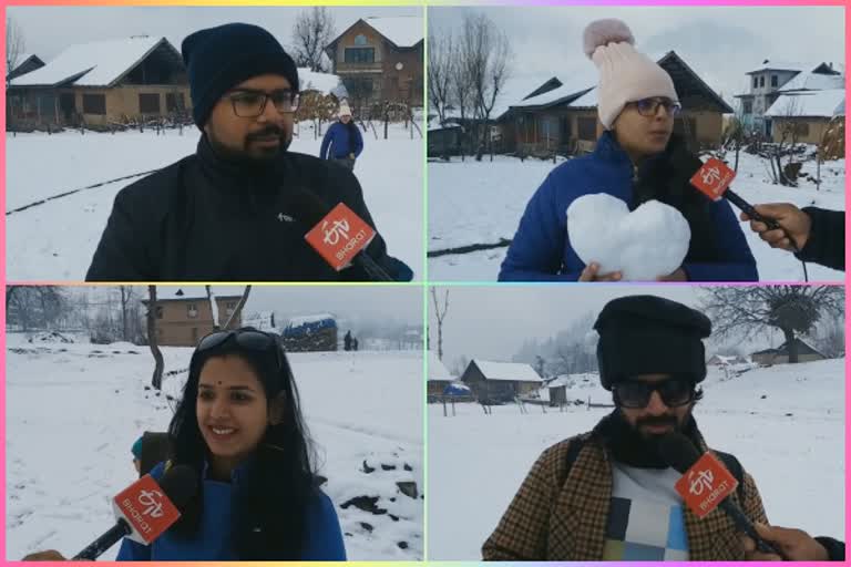 tourists-enjoying-snowfall-in-kokernag Duksum