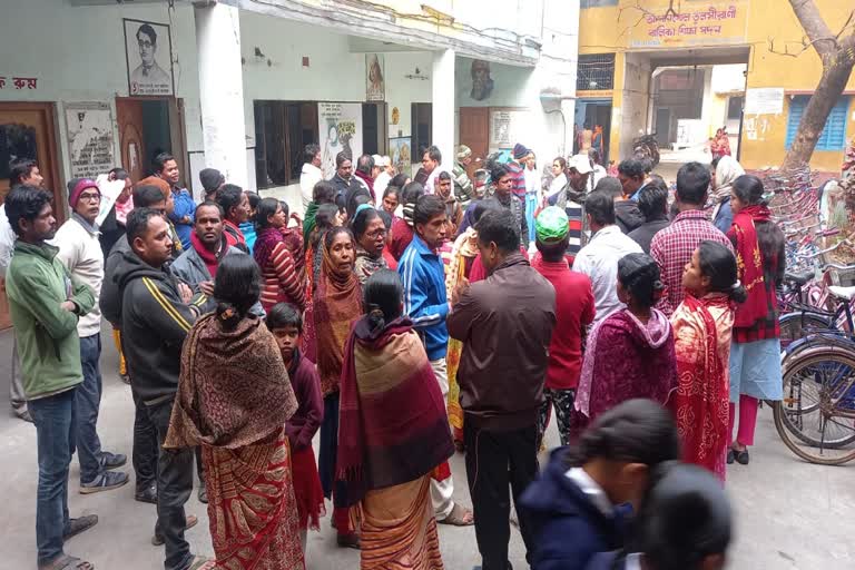 Parents Protest in a School