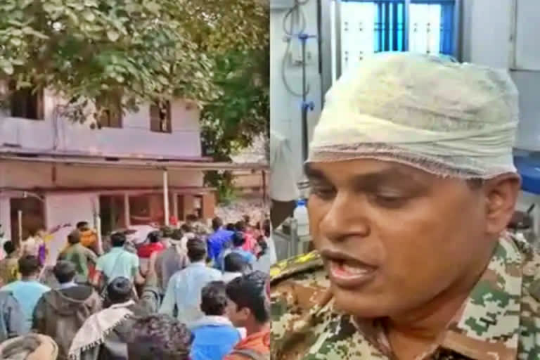 Narayanpur District Superintendent of Police Sadanand Kumar was injured in a protest which turned violent on Monday. A section of Tribals were protesting against a clash between two communities in connection with the religious conversion row.