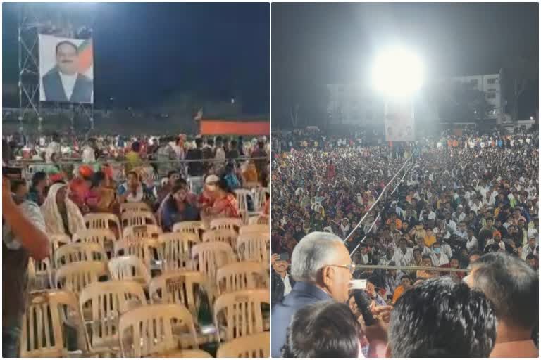 JP Nadda and Chandrakant Khaire in Aurangabad