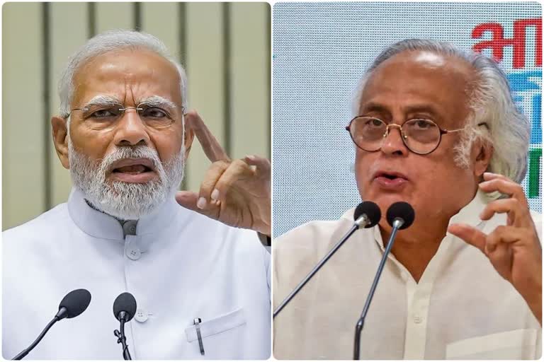 Prime Minister Narendra Modi and Jairam Ramesh