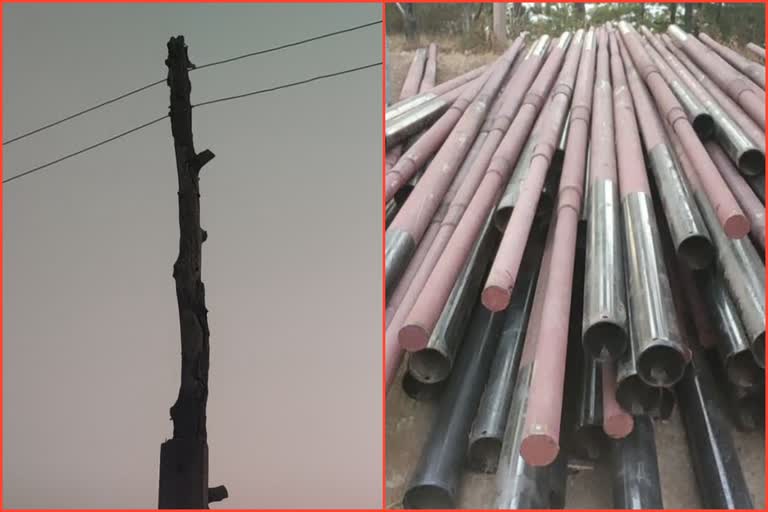 LT light repaired in Churag and Wooden poles Transformers replaced in Churag